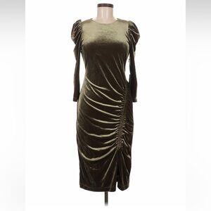 NWT Bailey 44 Olive Velvet Long Sleeve Dress